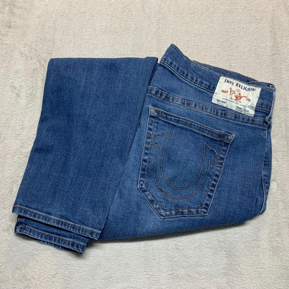 True Religion Rocco Relaxed Jeans Men's 41x33 Blue Denim 5-Pockets